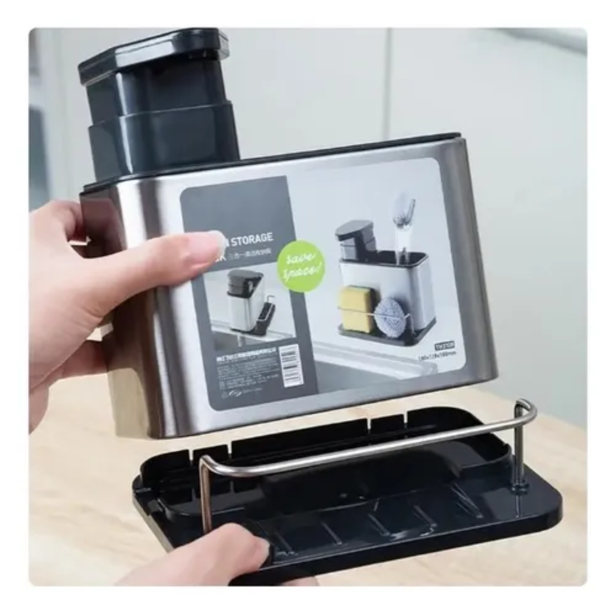 Miniatura 2 de Dispensador De Jabón 3 En 1 Soporte Para